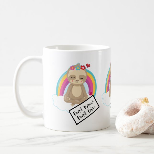 Keine Ahnung von Text - Niedliche Meditierungshüls Kaffeetasse (Mit Donut)