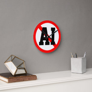 Keine AI Runde Wanduhr