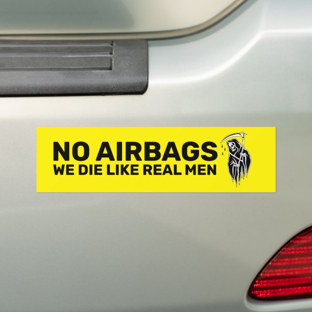 Keine Airbags Wir Die wie echte Männer-Aufkleber Autoaufkleber (Auf Auto)