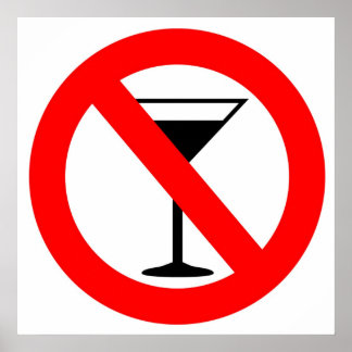 Keine Alkoholsignatur Poster