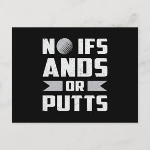 Keine Anden oder Putten Golf Golfer Golfspielen Fu Postkarte