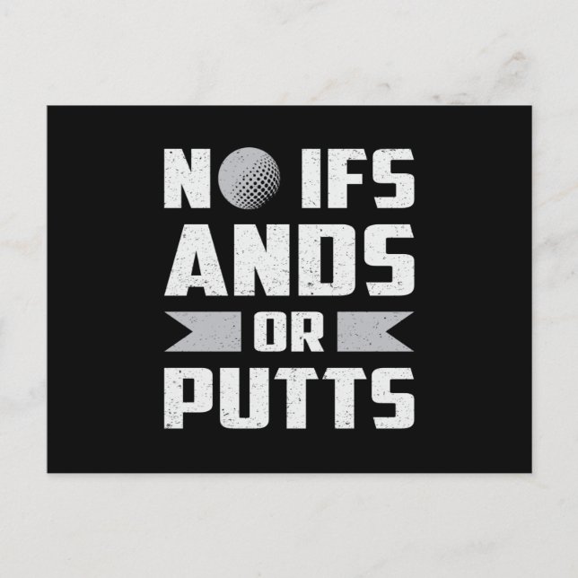 Keine Anden oder Putten Golf Golfer Golfspielen Fu Postkarte (Vorderseite)