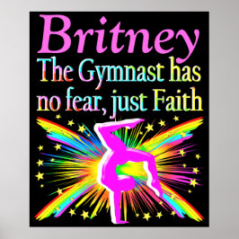 KEINE ANGST GLAUBEN PERSONALISIERT GYMNAST POSTER