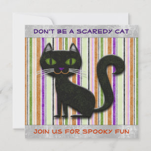 Keine Angst, Halloween Cat Decorative Design Einladung