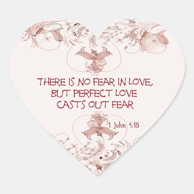 Keine Angst in Liebe Aufkleber (Vorderseite)