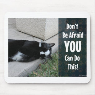 Keine Angst Kitty Epic Motivierend Slogan Foto Mousepad