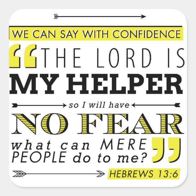 Keine Angst Quadratischer Aufkleber (Vorderseite)