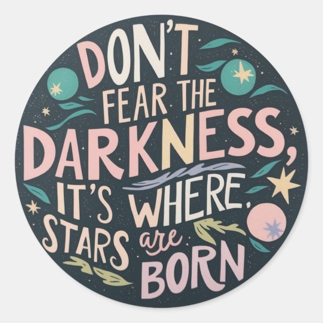 Keine Angst vor Aufklebern Runder Aufkleber (Vorderseite)