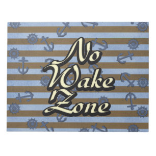 Keine Anker und Räder für Schiffe in Weck-Zone Notizblock