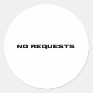 KEINE ANTRÄGE RUNDER AUFKLEBER