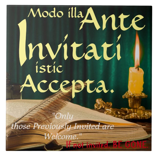 Keine Anwälte. (in lateinisch) Fliese (Vorderseite)