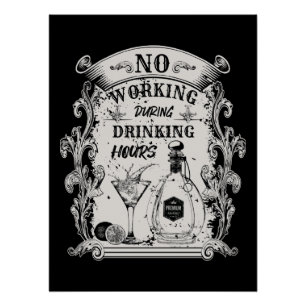 Keine Arbeit während der Esszeit - Poster