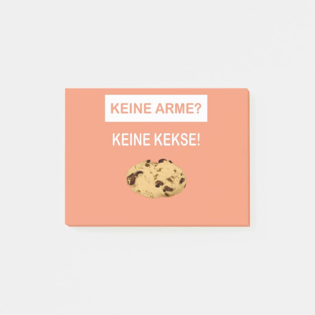 Keine Arme Keine Kekse Post-it Klebezettel (Vorderseite)