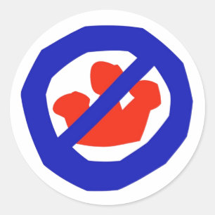 KEINE ART RUNDER AUFKLEBER