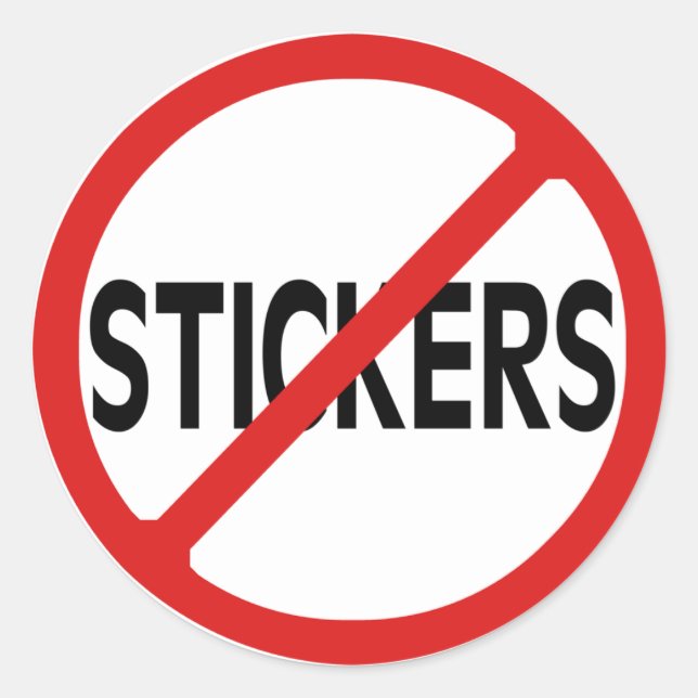 Keine Aufkleber (Vorderseite)
