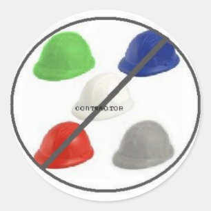 Keine Auftragnehmer Runder Aufkleber