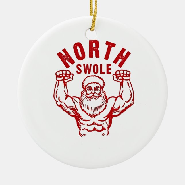 Keine Aufzüge keine Geschenke North Swole Washingt Keramik Ornament (Vorne)