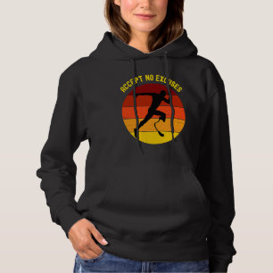 Keine Ausreden akzeptieren Amputierter Athlet läuf Hoodie
