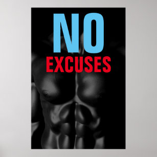 Keine Ausreden Bodybuilding Fitness Motivierend Poster