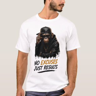 Keine Ausreden, einfach nur Ergebnisse Schimpanse T-Shirt