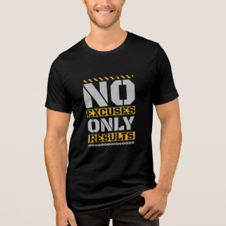Keine Ausreden, nur Ergebnisse - Fitness Motivatio Tri-Blend Shirt