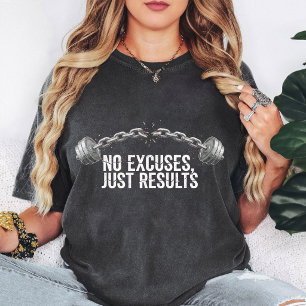 Keine Ausreden, nur Ergebnisse Fitnessstudio-Kette T-Shirt