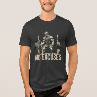 Keine Ausreden Skelett Gewichte Stemmen Fitnessstu Tri-Blend Shirt