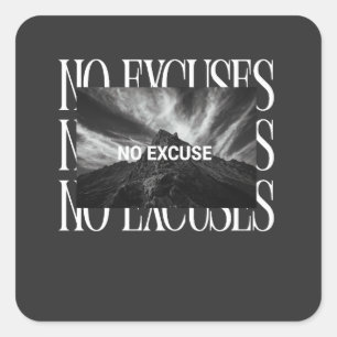 KEINE AUSREDEN Sticker – Minimalistischer Motivat