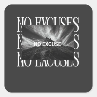 KEINE AUSREDEN Sticker – Minimalistischer Motivat