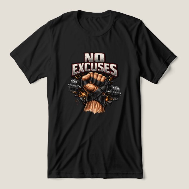 Keine Ausreden Tri-Blend Shirt (Design Vorderseite)