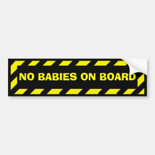 Keine Babys an Bord schwarz-gelber Warnaufkleber Autoaufkleber