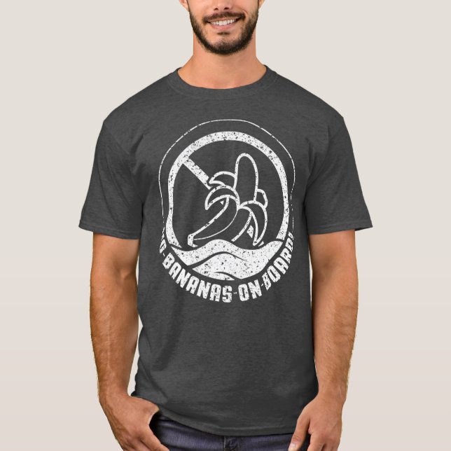 Keine Bananen an Bord eines Funny Boating Pontoon  T-Shirt (Vorderseite)