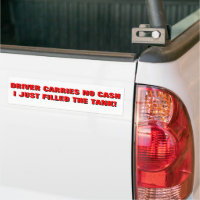 Keine Bargeld, ich habe gerade Gas-Autoaufkleber g