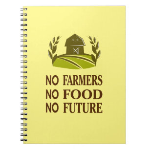 keine Bauern keine Nahrung für die Zukunft gelb Notizblock