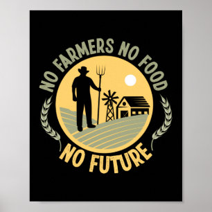Keine Bauern Keine Nahrung Keine Zukunft Landwirts Poster
