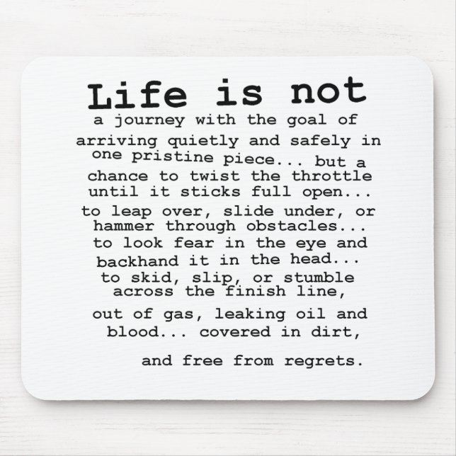 Keine Bedauern - Schmutz-FahrradMotocross Mousepad (Vorne)