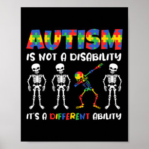 Keine Behinderung, andere Fähigkeit Skelett Autism Poster