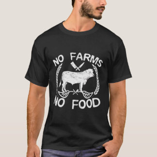 Keine Betriebe Kein Lebensmittel Kuh Viehzucht Bau T-Shirt