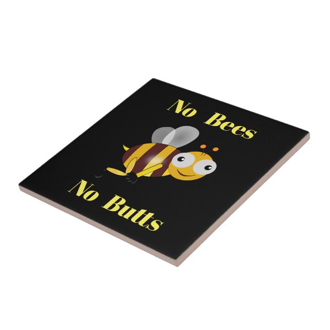 Keine Bienen Keine Hintern Keramik Tile Fliese (Seite)