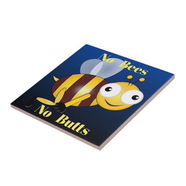 Keine Bienen Keine Hintern Keramik Tile Fliese (Seite)