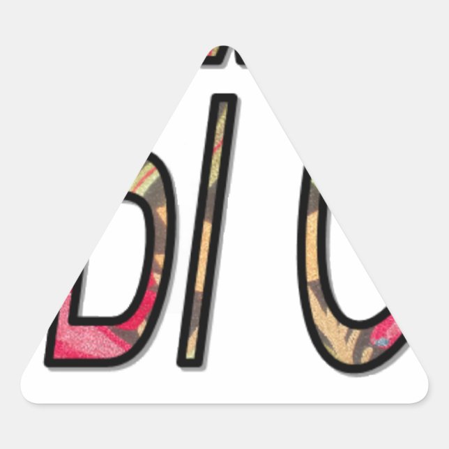Keine Bigiji-Textkunst Dreieckiger Aufkleber (Vorderseite)