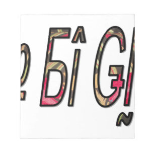 Keine Bigiji-Textkunst Notizblock