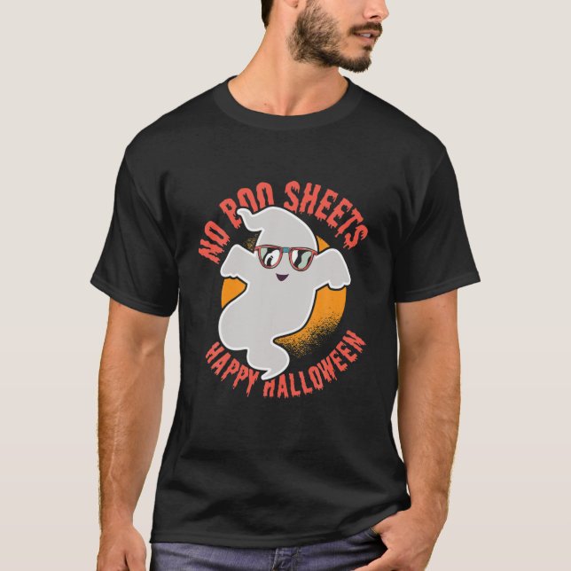 Keine Boo Sheets Funny Halloween Kostümshublow T-Shirt (Vorderseite)