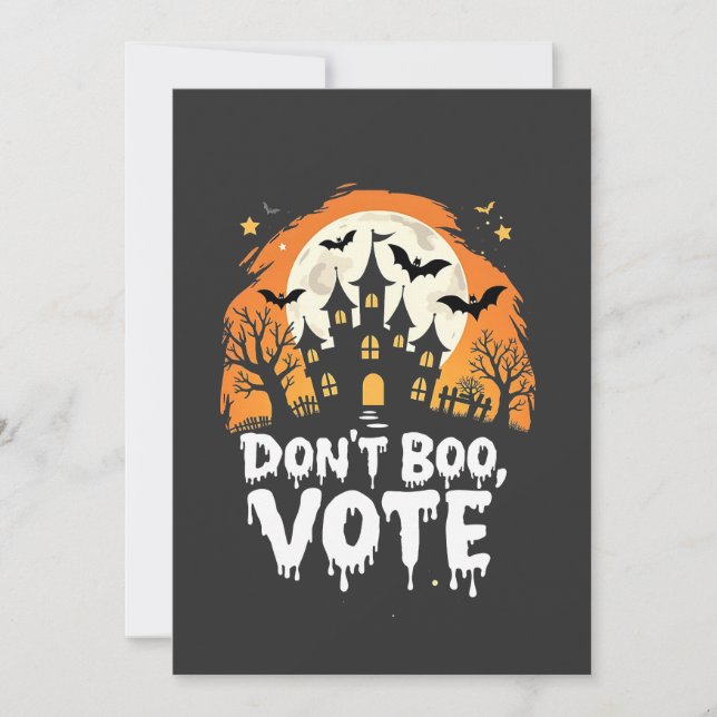 Keine Boo-Wahltagspräsidenten Einladung (Vorderseite)