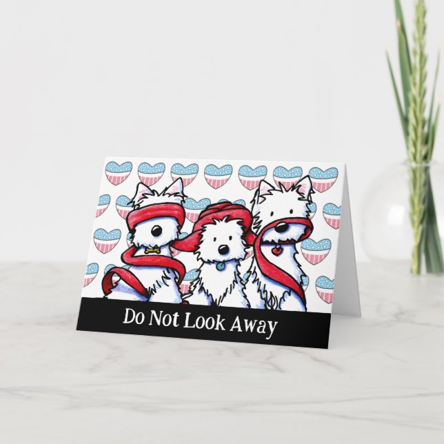 Keine bösen Westies Card Dankeskarte (Vorderseite)