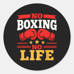 Keine Boxen Kein Leben Boxhandschuhe Boxhandschuhe Runder Aufkleber