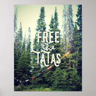 Keine Bras im Wald erlaubt Poster