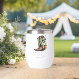 Keine Braut fährt allein florales Cowgirl Boots Cu