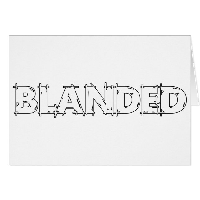 Keine brennen Blanded Slogan ein (Vorderseite (Horizontal))