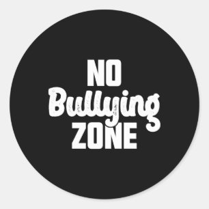 Keine Bullying Zone stoppt Schikanierung Runder Aufkleber